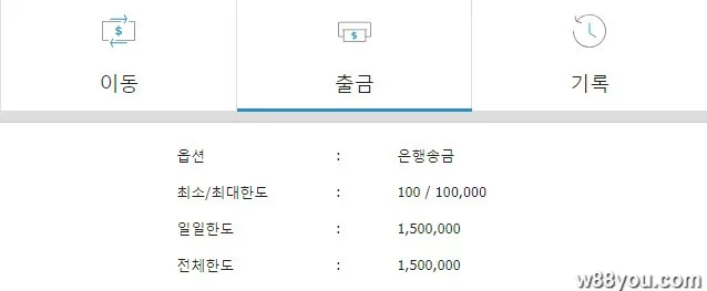 일일 출금 한도