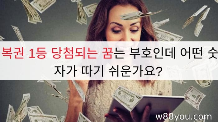 복권 1등 당첨되는 꿈는 부호인데 어떤 숫자가 따기 쉬운가요?