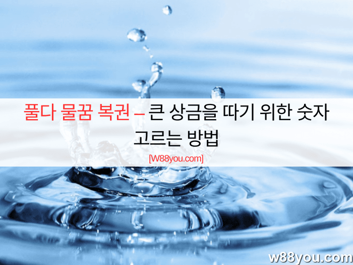 풀다 물꿈 복권 – 큰 상금을 따기 위한 숫자 고르는 방법