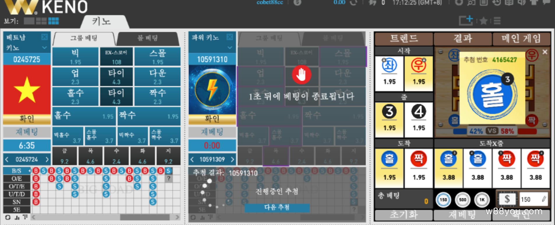 W88 케노에서 뭉칫돈 줍는 꿈배팅시 행운의 숫자를 참고하여 큰 수익을 얻으세요