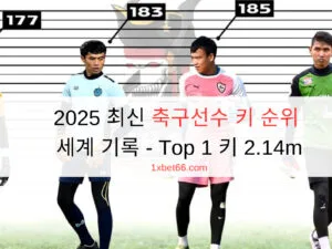 2025 최신 축구선수 키 순위 세계 기록 - Top 1 키 2.14m
