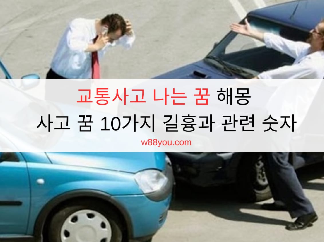 교통사고 나는 꿈 해몽 - 사고 꿈 10가지 길흉과 관련 숫자