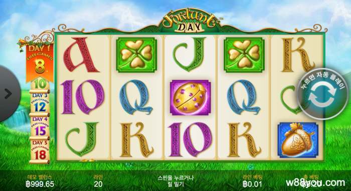 Playtech casino slot: Fortune Day – RTP 97.51%