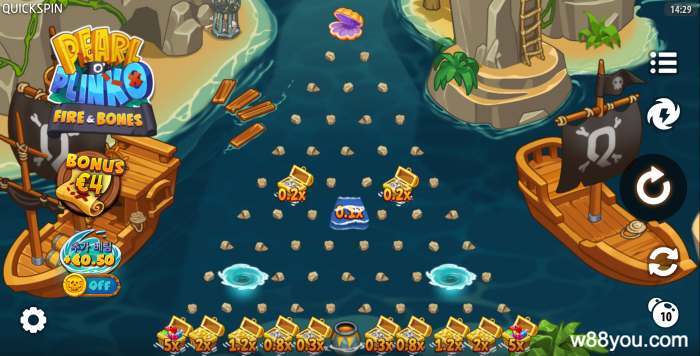 Playtech casino slot: Pearl o' Plinko (Kraken Peninsula) – RTP 98.10%