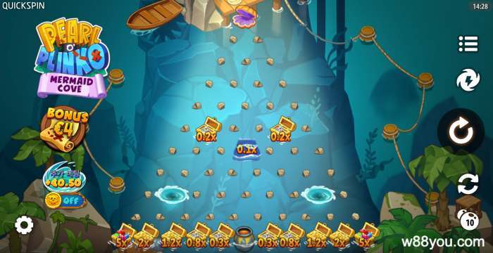 Playtech casino slot: Pearl o' Plinko (Mermaid Cove) – RTP 98.10%