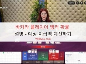 바카라 플레이어 뱅커 확률 설명 - 예상 지급액 계산하기 바카라 플레이어 뱅커 확률 설명 - 예상 지급액 계산하기