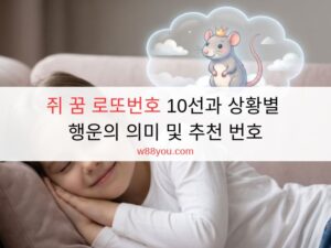 쥐 꿈 로또번호 10선과 상황별 행운의 의미 및 추천 번호